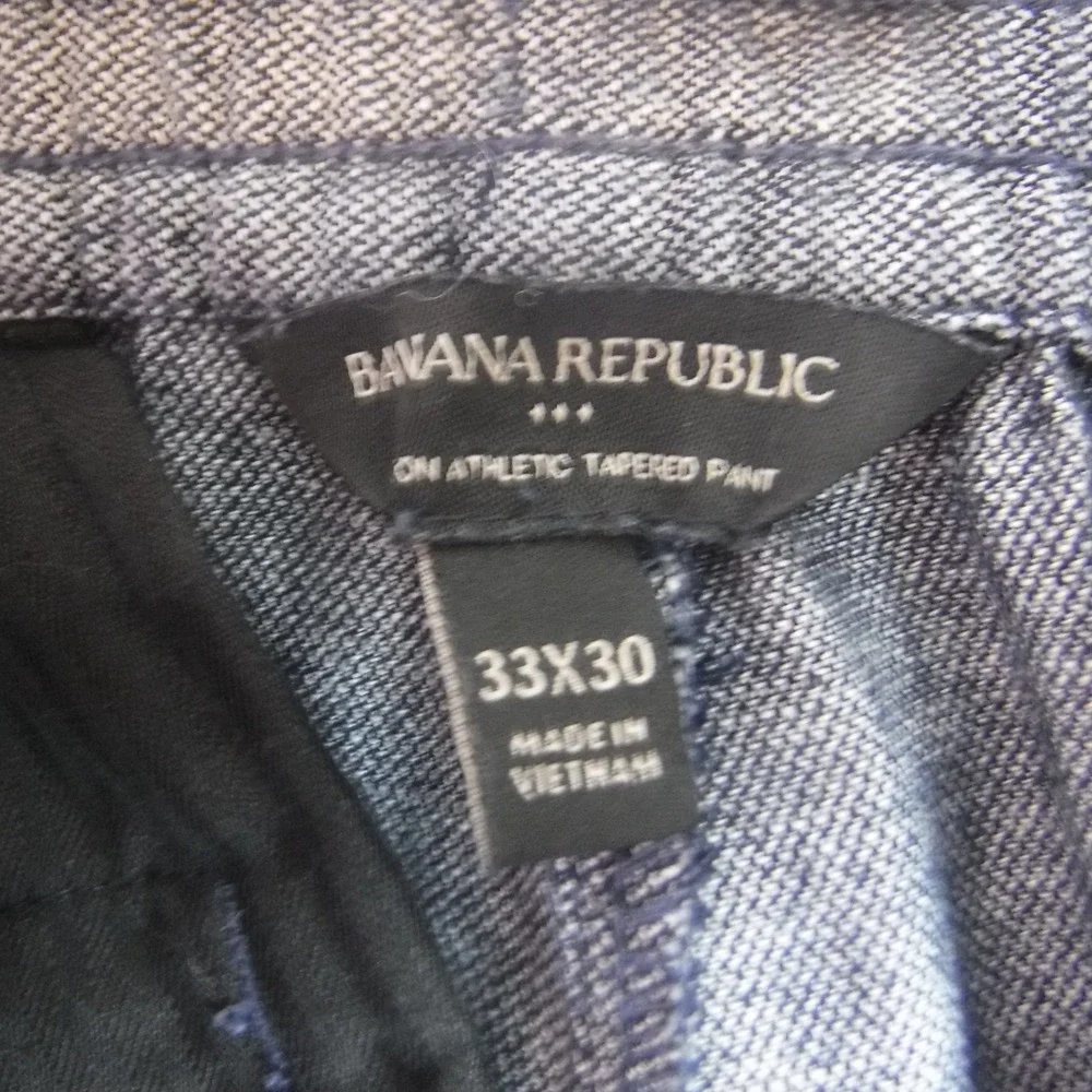 Banana Republic Mens Mason Athletic Tapered Pants Size 33 X 30 Linen Blend